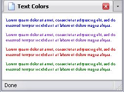 Text with four different colours.