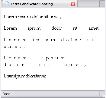 Text with spaced letters and words.
