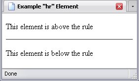 <hr> element between two paragraphs