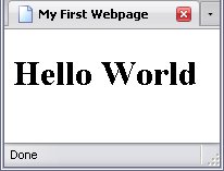 A webpage with a first-level header that reads "Welcome"