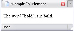 <b> element