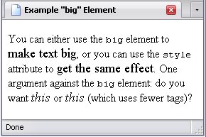 <big> element