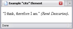 <cite> element