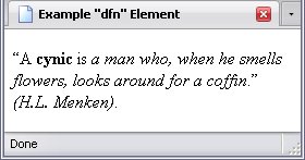 <dfn> element