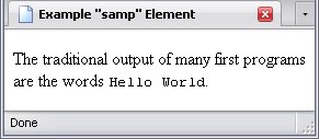 <samp> element