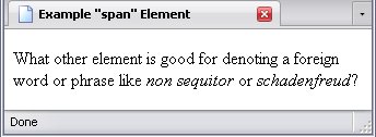 <span> element