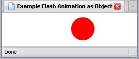 A Flash Animation featuring a red circle in a webpage