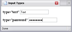 Text and Password boxes