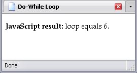 The output of a do-while loop