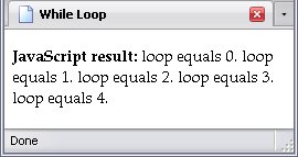 The output of a for loop