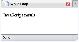 The output of a while loop