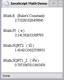 Constants of the Math property