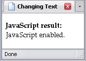 Changing Text with JavaScript