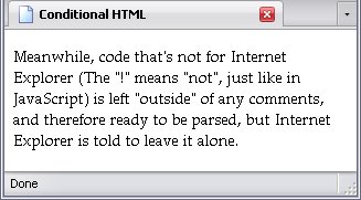 A page with HTML Conditionals