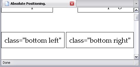 Paragraph elements with absolute positioning, scrolled down