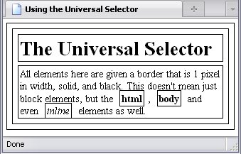 Elements with borders.