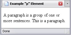 <p> element