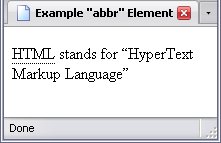 <abbr> element