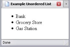 Unordered list