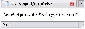 When foo = 6;