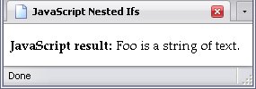 When foo = 'Something else';