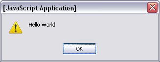 A Popup Window Saying 'Hello World'