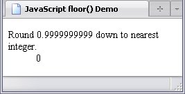 Rounding a number DOWN to the nearest integer