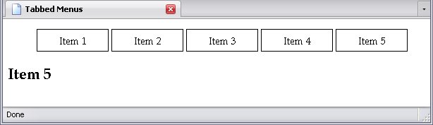 Tabbed Menu