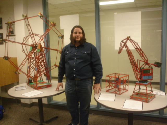 This was taken at the DeVry Art Show back in...  I think 2006.  I entered my three Merkur models.  Here, I pose with my exhibit.